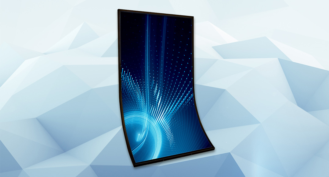 Neue großformatige J-Curved Displays von DATA MODUL