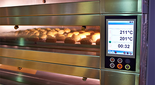 Food industry panel pc for bread oven