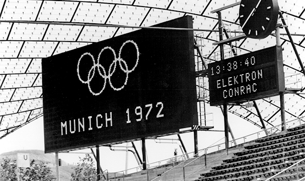Full-matrix board at Olympic Games 1972 Full-matrix board at Olympic Games 1972